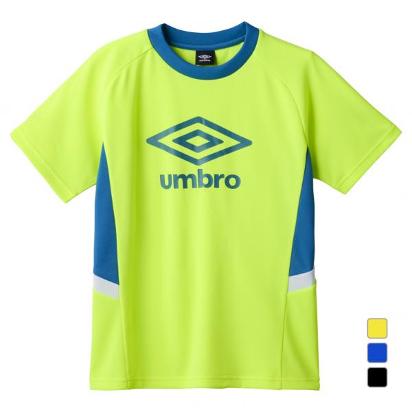 UMBRO　プラクティスシャツ　半袖　サッカー　イエロー　総柄　ポリエステル alpen-group_8304400445