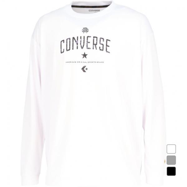 コンバース メンズ レディス バスケットボール 長袖Tシャツ ゴールドシリーズ プリントロングスリーブシャツ CBG252354L Converse