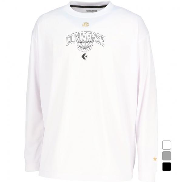 コンバース メンズ レディス バスケットボール 長袖Tシャツ ゴールドシリーズ プリントロングスリーブシャツ CBG252355L Converse