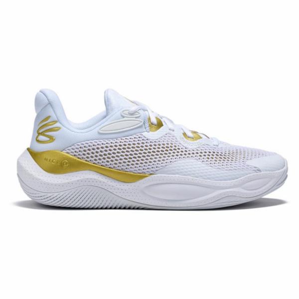 Under Armour バスケットボールシューズ ホワイト/ゴールド/レッド Under Armour バスケットボールシューズ ホワイト/ゴールド新品