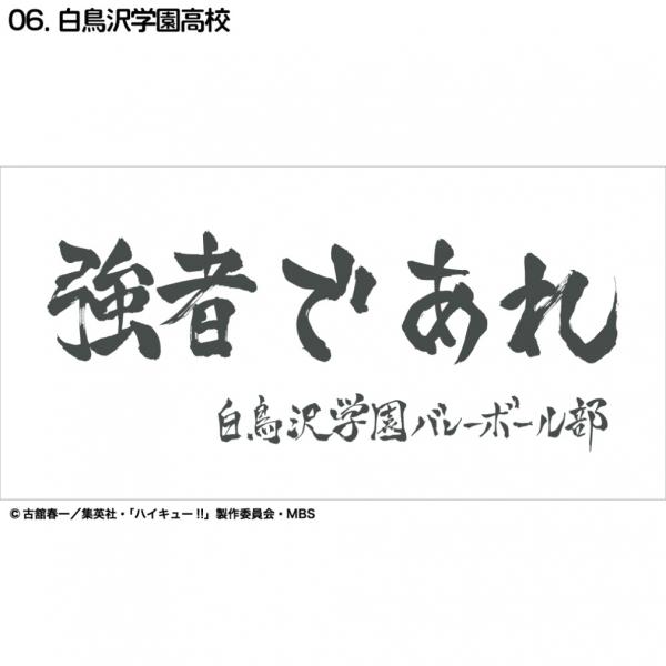 【即購入可】ハイキュー 弾幕タオル 7点セット ハイキュー横断幕ハンドタオルハーフ 白鳥沢学園 D713-289