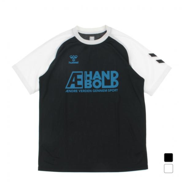 ◇ヒュンメルBASICシリーズのハンドボール専用アパレル◇吸汗速乾のニット素材を使用したベーシック半袖プラクティスシャツ。袖配色デザイン。■カラー(メーカー表記):ブラック(90:ブラック)ブルーバイオレット(883:ダストパープル)ホワイ...