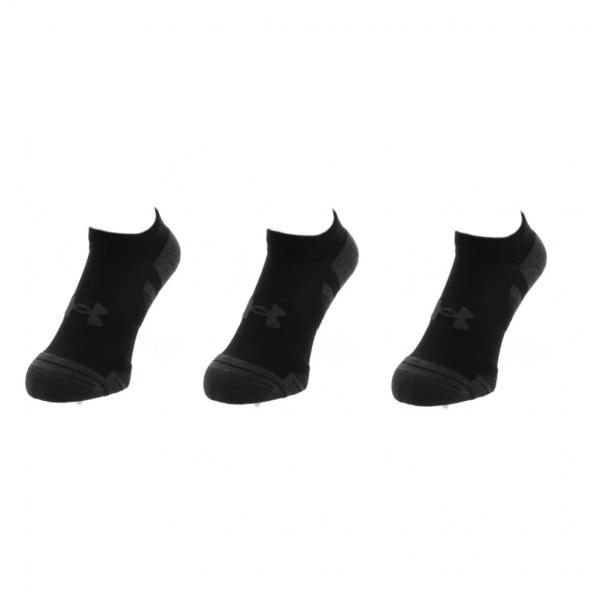 アンダーアーマー ソックス 靴下 UAパフォーマンステック ノーショー ソックス 3足セット 1379503 001 ： ブラック UNDER ARMOUR