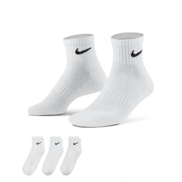 ナイキ ソックス 3P エブリデイ クッション クウォーター ソックス 靴下 SX7667 100 ： ホワイト NIKE