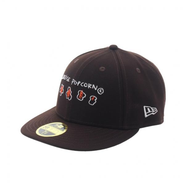 ニューエラ キャップ LP 59FIFTY JEAN MICHEL BASQUIAT ジャン=ミシェル・バスキア CHEESE POPCORN バーントウッド 13772510 帽子 NEW ERA