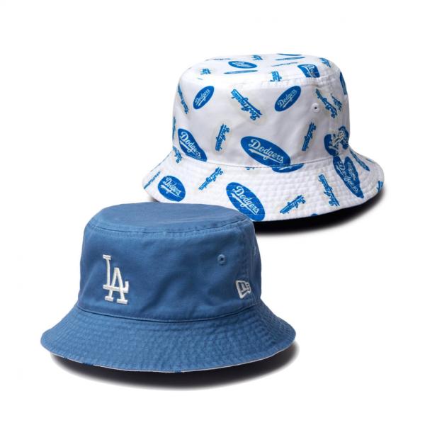 【新品】47BRAND MLBドジャース バケットハット ブルー 総柄 47 ハット バケットハット バケハ 帽子 hat ドジャース MLB
