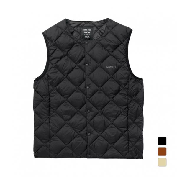 美品 G/FORE ジーフォア バイカラー 異素材切替 ダウンベスト 白黒 36 GRAMICCI グラミチ メンズ アウトドア 中綿ジャケット インナー