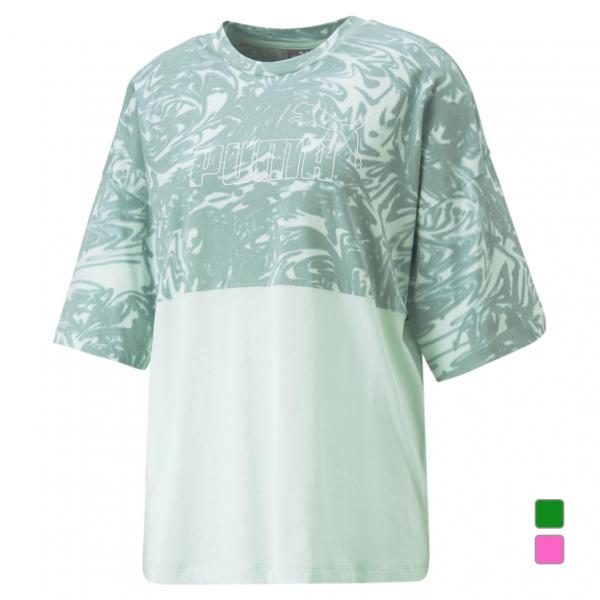 PUMA（プーマ） レディース 半袖 Tシャツ PUMA POWER カラーブロック