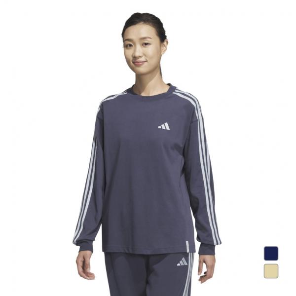 adidas 速乾性 長袖シャツ スカート セット adidas（アディダス） （レディース）エッセンシャルズ プラス 3