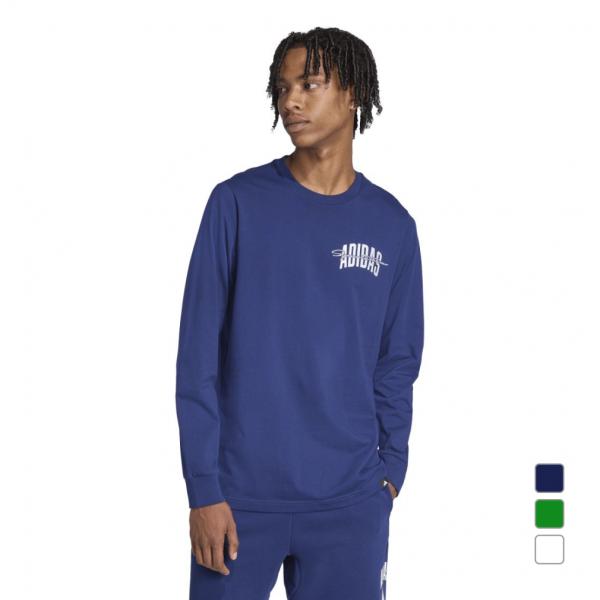 adidas（アディダス） メンズ 長袖 Tシャツ カレッジスクリプトが施