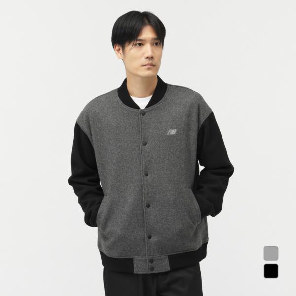 NEW BALANCE / ブルゾン/XL/ポリエステル/GRY/AMJ45634 New Balance（ニューバランス） THE CITY メンズ ウェア ウールライク