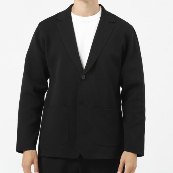 ドルモワ ミラノリブ テーラード ジャケット 46 ブラック ドルモワ ミラノリブ テーラード ジャケット 46 ブラック DRUMOHR