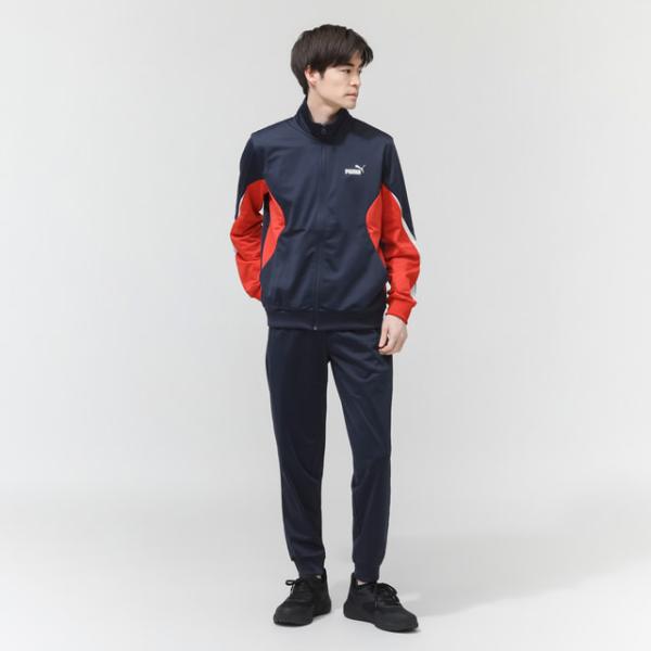 フーディー3点セット（黒・赤・ネイビー）*3 PUMA（プーマ） メンズ ウインド 上下セット ESS ブロック ポリ スーツ