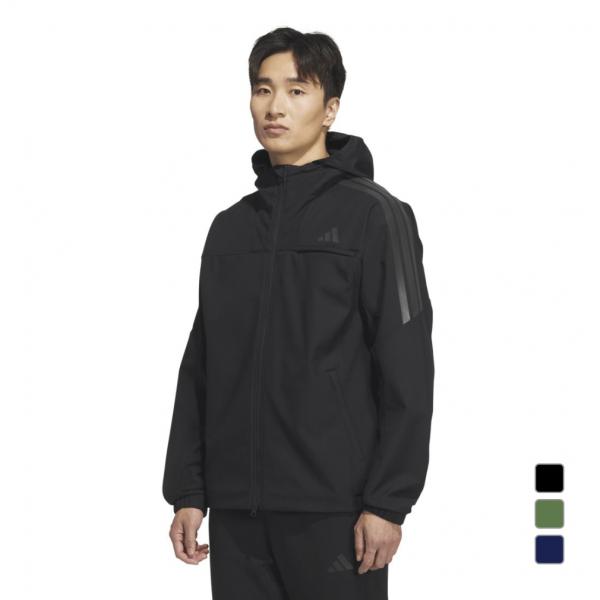 アディダス メンズ ウインドジャケット スリーストライプス レギュラーフィット 圧着加工フリース フード付き TC478 KA1305 KA1306 KA1307 adidas