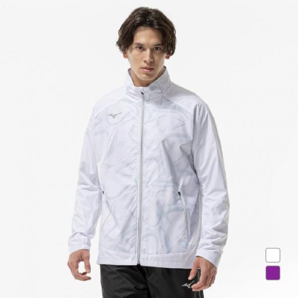 M-U SPORTS レインウェア ☆ホワイト44新品未使用ウエサコ MIZUNO（ミズノ） メンズ ウインドジャケット ブレスサーモウォーマー