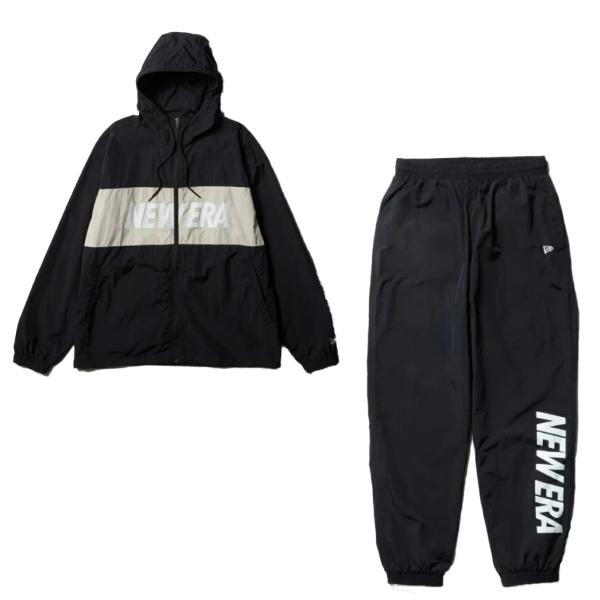 NEW ERA セットアップ ブラック　M 上下セット　ウインドブレーカー NEW ERA セットアップ ブラック M 上下セット ウインド