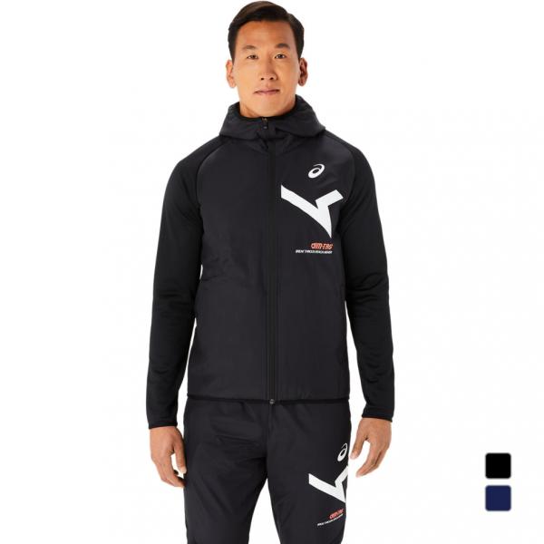 アシックス メンズ ニットジャケット A-I-Mハイブリッドフリースフルジップフーディー 2031E268 パーカー スポーツウェア asics