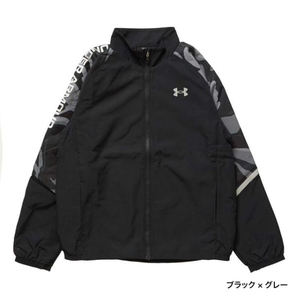 アンダーアーマー ジュニア キッズ 子供 ウインドジャケット UAトリコット プリント ウーブン フルジップ ジャケット 6016568 スポーツウェア UNDER ARMOUR