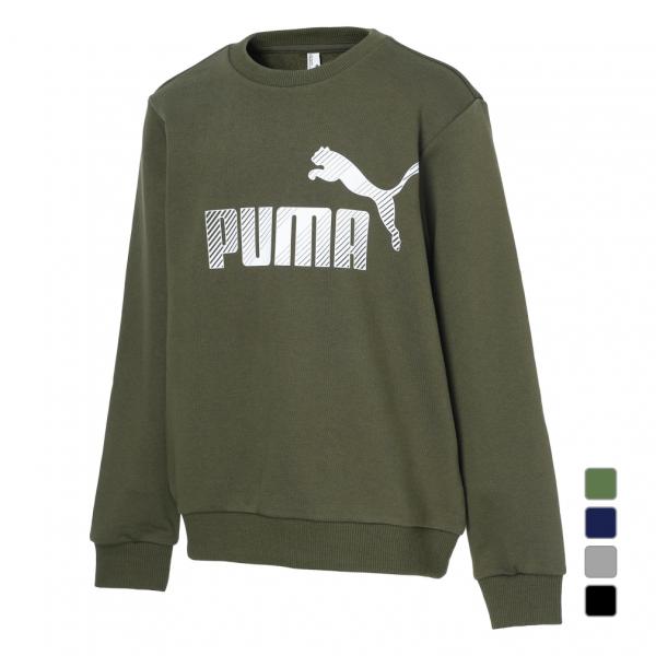 ◇グラフィック クルースウェット ■カラー(メーカー表記)： オリーブ(70：DARK OLIVE) ネイビー(06：PUMA NAVY) グレー(03：MEDIUM GRAY HEATHER) ブラック(01：PUMA BLACK) ■素...