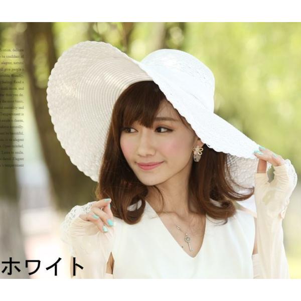 直径48cm 日焼け対策 大きな帽子 白い つば広 レディースハット Buyee Buyee Japanese Proxy Service Buy From Japan Bot Online
