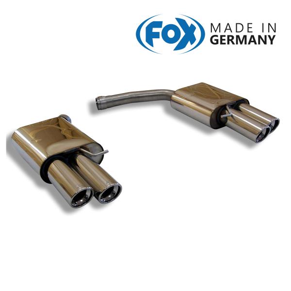 FOX フォックス オールステンレスマフラー（リアマフラー） AUDI A5 (8F) カブリオレ クワトロ 2.0TFSI用 90mm 斜め ダブル 左右