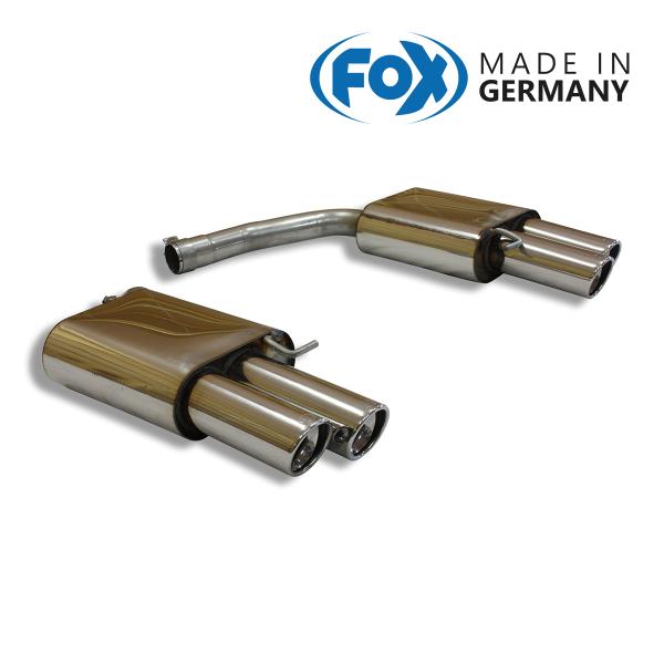 FOX フォックス オールステンレスマフラー（リアマフラー） AUDI S5 (8T) クーペ/カブリオレ 3.0-4.2用 90mm 斜め ダブル 左右