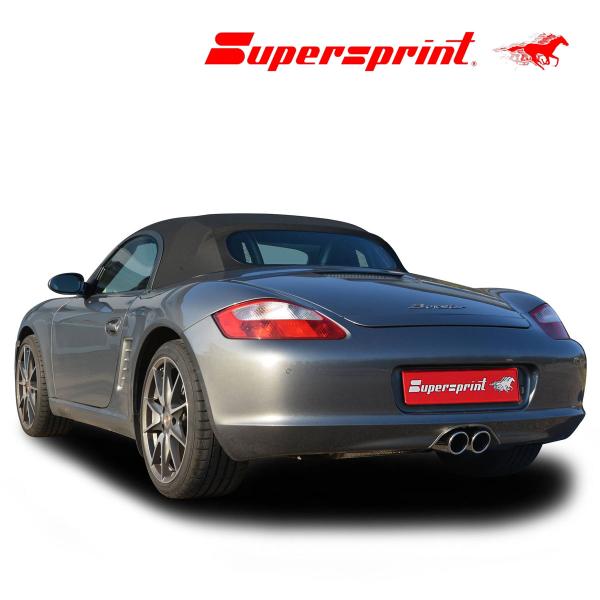 Supersprint エンドパイプ(純正リアマフラー対応) ポルシェ ボクスター 