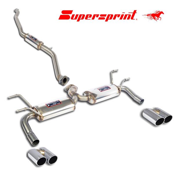 Supersprint センターマフラー+リアマフラー アバルト124 スパイダー ○○-○○80mm