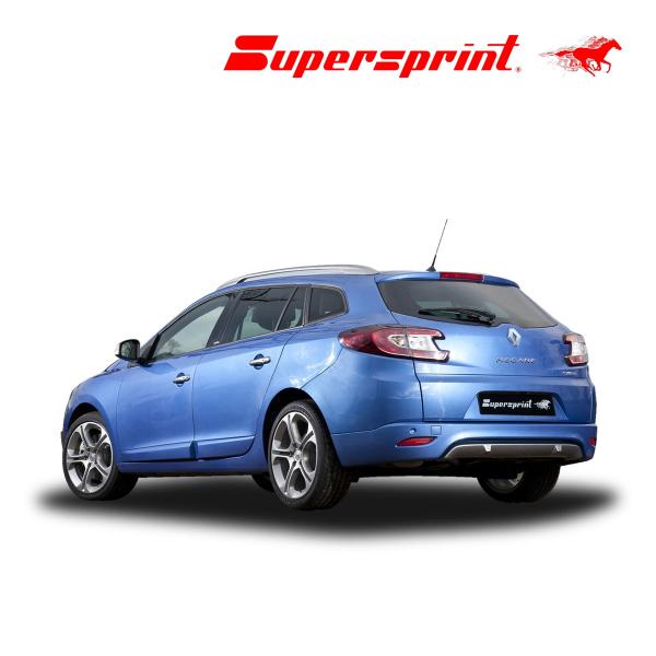 Supersprint リアマフラー ルノー メガーヌ3 エステート 純正マフラーエンド使用