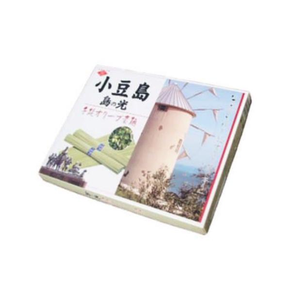 オリーブの果実を麺生地に練り込み、ゴマ油の代わりに純粋オリーブオイルを麺生地に塗布して仕上げた手延べのオリーブ素麺です。良質な小豆島産のオリーブ果実とオリーブオイルを使用しています。18束入り　-----------------------...