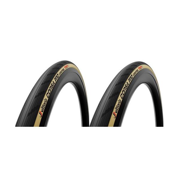 Vittoria Corsa Pro TLR 700x28C タイヤ 2本セット Vittoria Corsa Pro TLR Limited Edition Gold Tyres (Pair