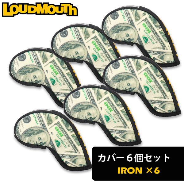 ラウドマウス アイアンカバー 6個セット カラー：136 ハニッズ（アイアン用ヘッドカバー 6pcsセット） メンズ レディース LM-HC0020