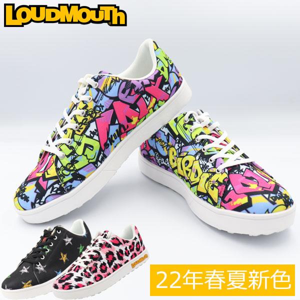 22年春夏新色  ラウドマウス メンズ レディース スパイクレス ゴルフ シューズ カジュアル キャンバス地 Loudmouth  LM-GS0002