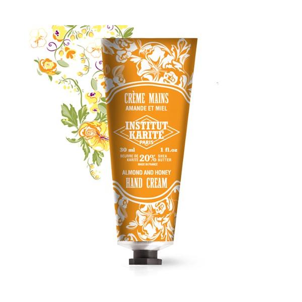 INSTITUT KARITE インスティテュート カリテ Nourishing Hand Cream 30ml ハンドクリーム AMANDE ET MIEL アーモンドハニーの香り