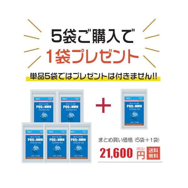 Alphay PQQ+プラズマローゲン+NMN 5袋+1袋付 日本製 無添加 Alphay PQQ+プラズマローゲン+NMN 5袋+1袋付 日本製 無添加