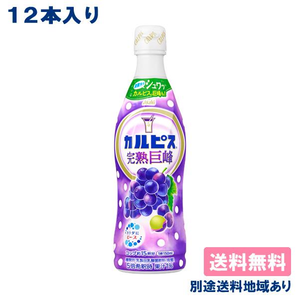 他サイト： カルピス 完熟巨峰 希釈用 コンク プラスチックボトル 乳酸菌 470ml x 12本 送料無料の商品画像