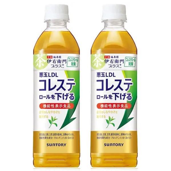 【5セール】「48本」伊右衛門プラス　コレステロール対策　500ml　×　24本×2箱　機能性表示食品　サントリー