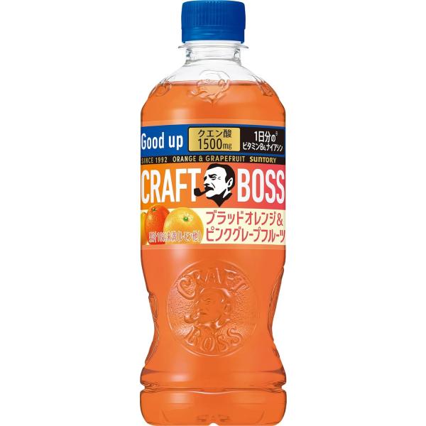 「24本」 クラフトボス ブラッドオレンジ ＆ ピンクグレープフルーツ 500ml PET×24本×1箱 サントリー ボス