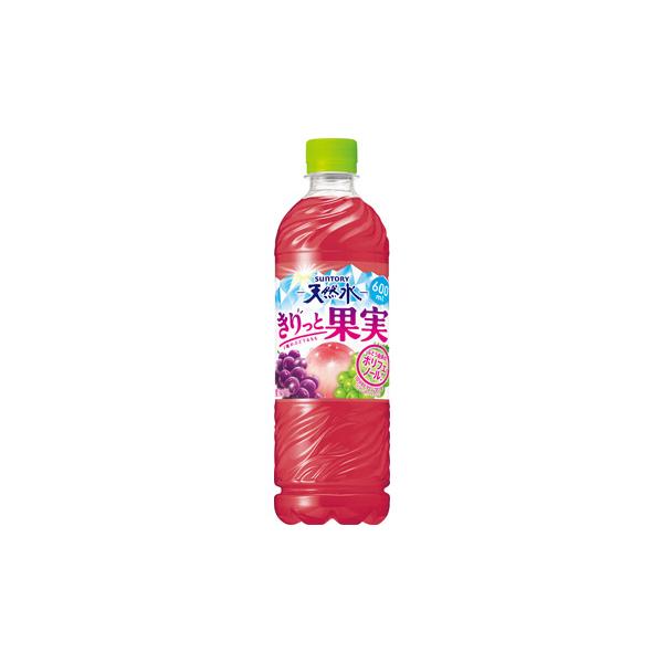【SSセール】「24本」きりっと果実 2種のぶどう＆もも 600ml ×24本×1箱 サントリー 天然水