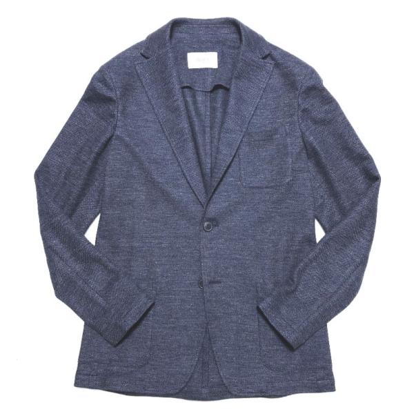 Altea（アルテア） リネンコットン 2B ニットジャケット NAVY : alta