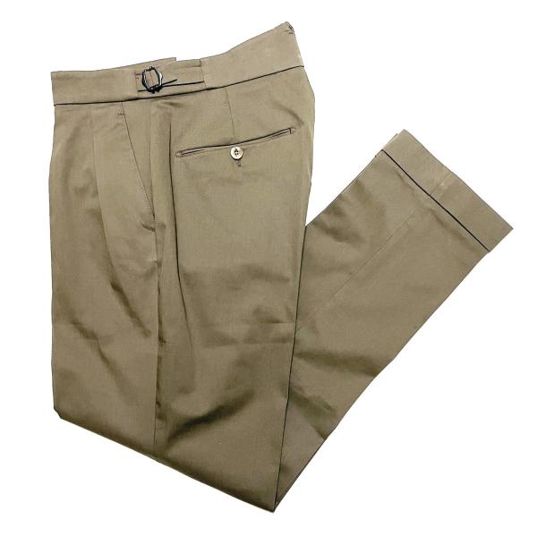 【美品】BERWICH SCOTCH ストレッチコットン2プリーツパンツ　ICE altasotto_berwich-scotch-ts1647x
