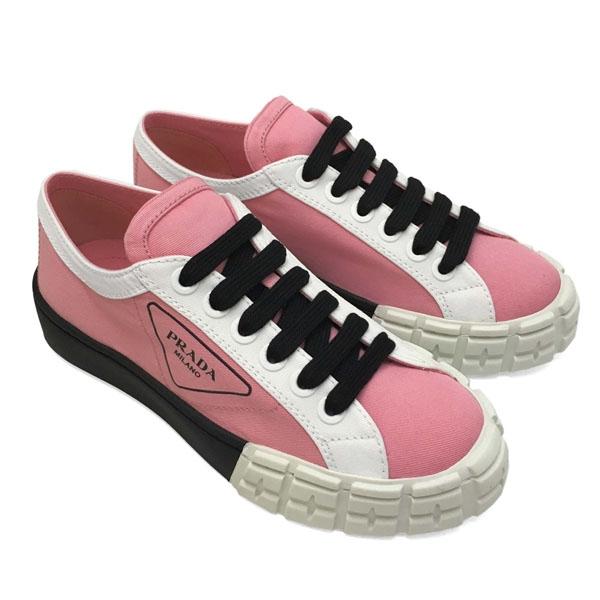 プラダ 靴 ギャバジン スニーカー レディース 23cm 24cm Prada 1e939l c F0a3d ピンク ホワイト 1e939l c F0a3d アルターエゴ 通販 Yahoo ショッピング