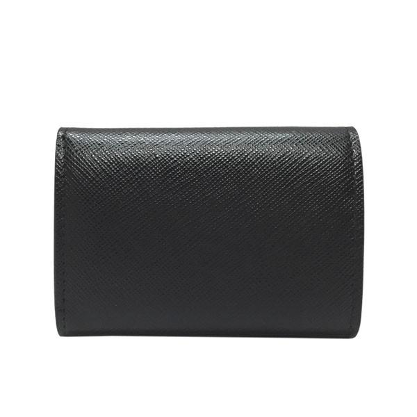人気no 1 プラダ Prada 財布 メンズ レディース ミニウォレット 2mh021 Qhh F0002 Saffiano Triang コンパクト 三つ折り財布 Nero ブラック 数量限定