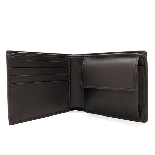 メンズ グッチ 二つ折り財布 財布 二つ折り財布 財布 Bmj1n マイクログッチシマ 44 アウトレット Gucci 44 レザー ダークブラウン Bmj1n 44 アルターエゴ