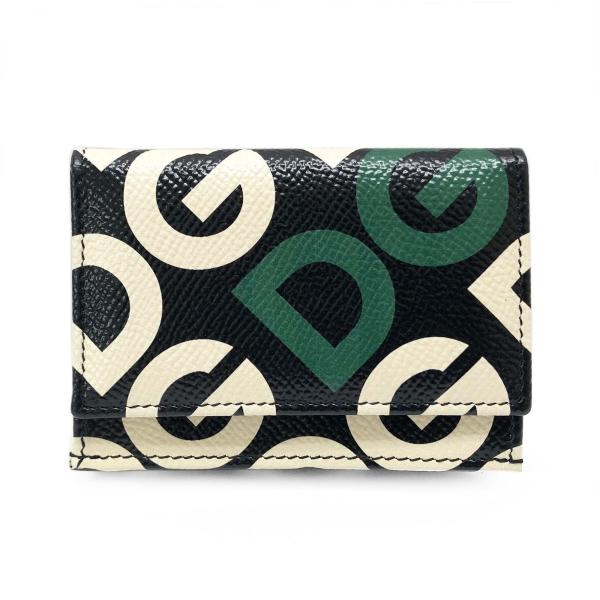 ドルチェ&ガッバーナ ドルガバ 財布 DOLCE&GABBANA BI1048 AA887 HY92A ミニウォレット メンズ レディース  三つ折り財布 ブラック アイボリー