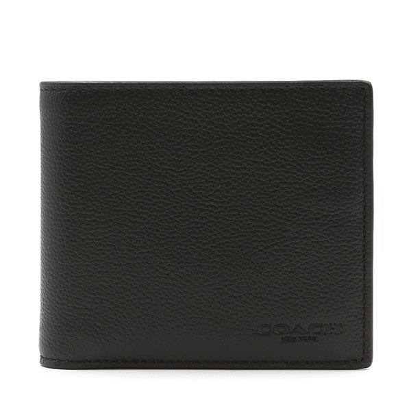 コーチ 財布 Coach アウトレット メンズ パスケース付き 二つ折り財布 小銭入れ無し F Blk Compact Id Wallet In Sport Calf Leather レザー ブラック F Blk アルターエゴ 通販 Yahoo ショッピング