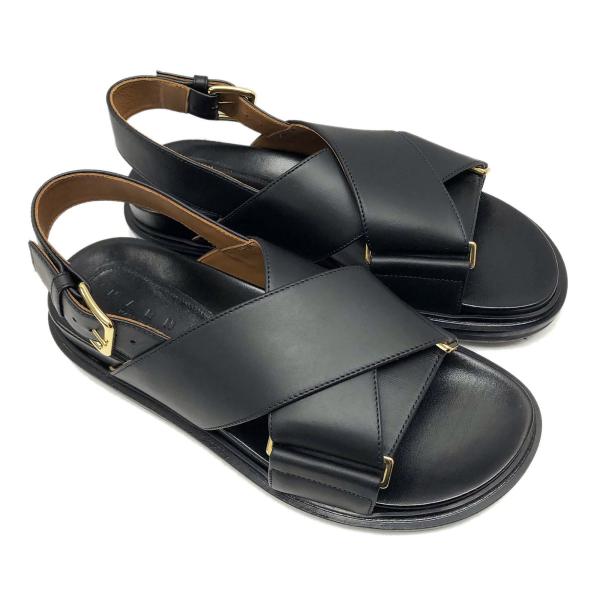 限定製作】 レザー プラットフォーム マルニ MARNI 23cm サンダル 厚底