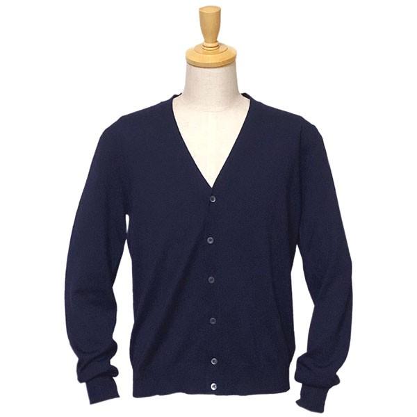 プラダ カーディガン PRADA UMC484 MZE F0008 メンズ LANA F.12 T.C.F14 ウール BLEU ネイビー Mサイズ
