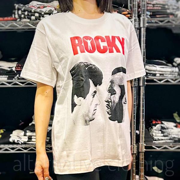 Tシャツ ロッキー シルヴェスター・スタローン ボクシング ホワイト 白