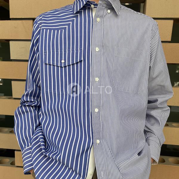 2022SS新作 sacai サカイ コットン ポプリンシャツ SCM038 ストライプ メンズ 2022SS新作 sacai サカイ コットン ポプリンシャツ SCM038 ストライプ メンズ